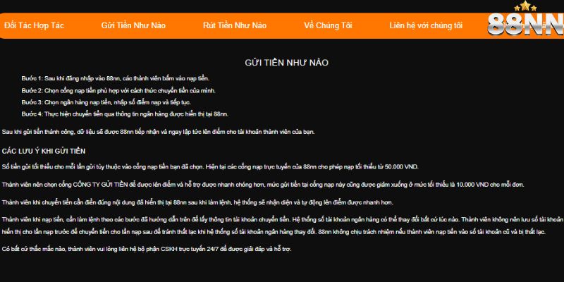 Đăng nhập tài khoản trên 88nn